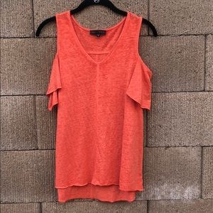 Open Shoulder Orange Cream Blouse 🍊